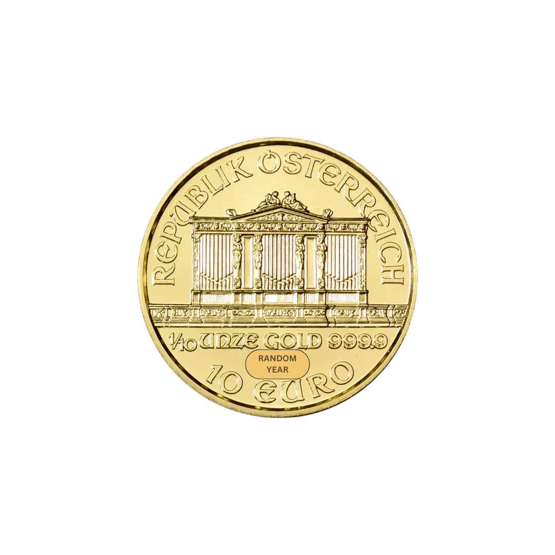 1/10 oz Austrian Gold Philharmonic Coin (Random Year)