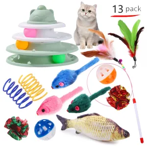 13 Pack Funny Cat Interactive Combination Toys