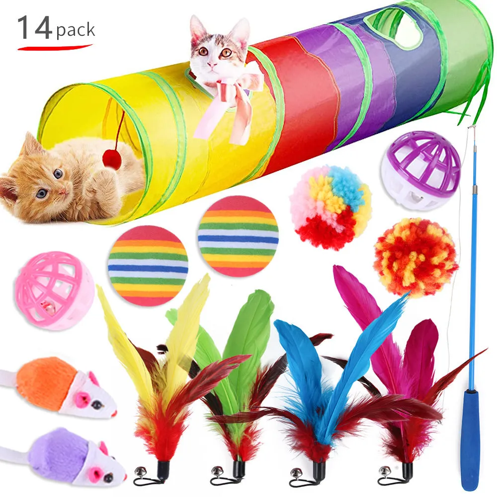 14 Pack Funny Cat Interactive Combination Toys