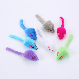 1pc Random Color Bite Resistant Mouse Cat Training Plush Toys