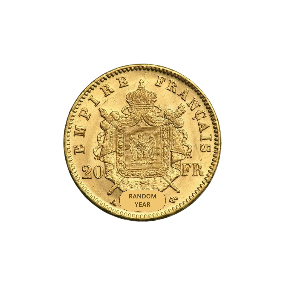 20 Francs France Gold Coin – Napoleon III (Random Year)