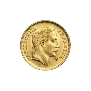 20 Francs France Gold Coin – Napoleon III (Random Year)