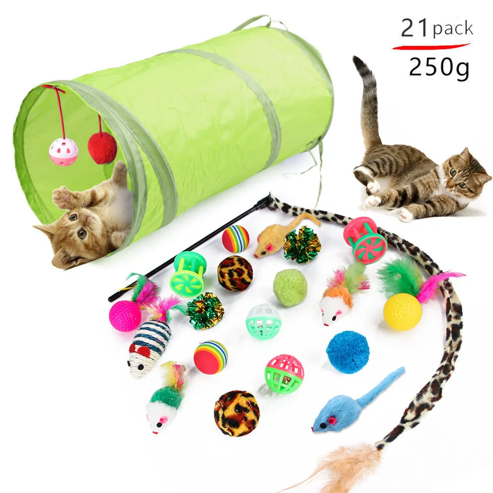 21 Pack Funny Cat Interactive Combination Toys