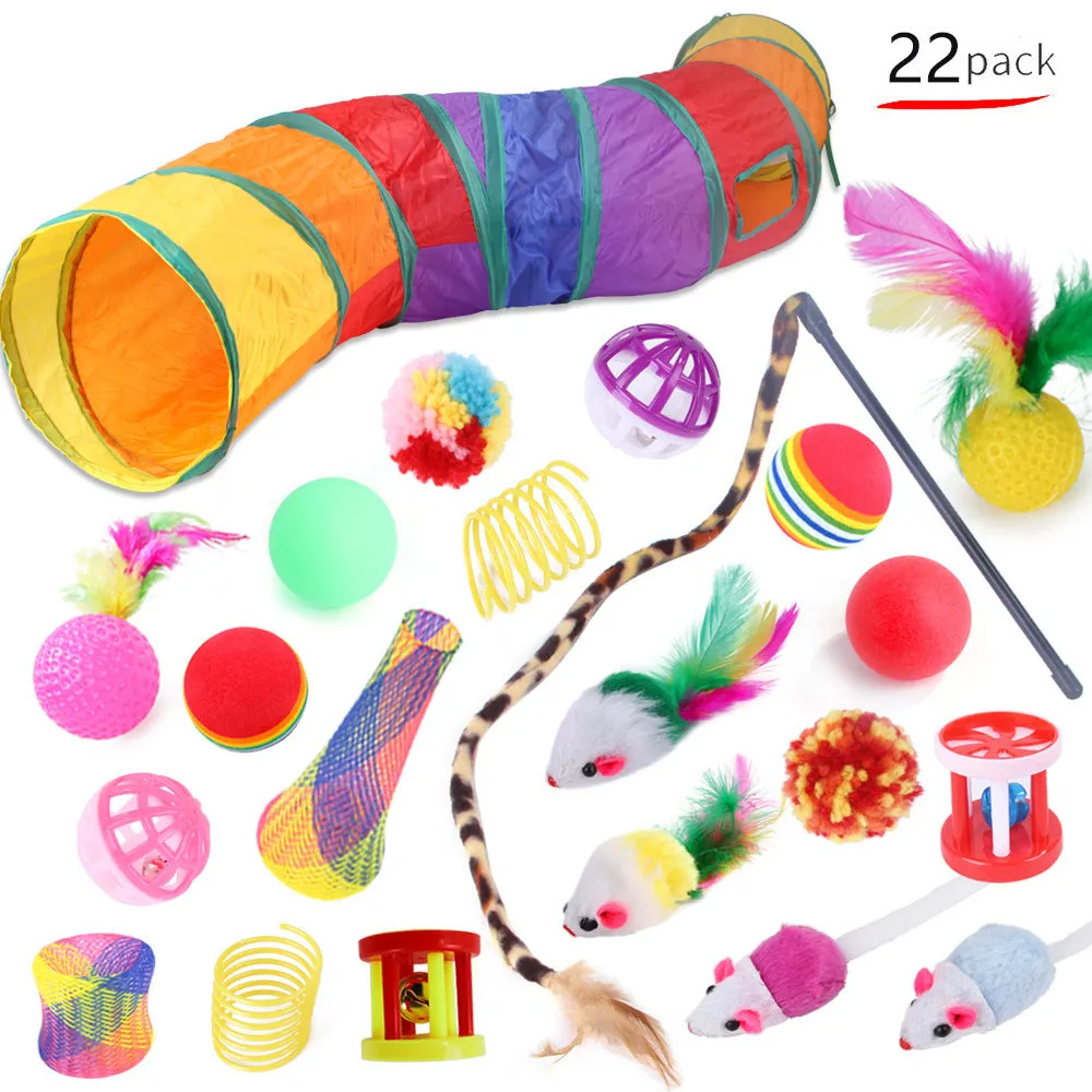 22 Pack Funny Cat Interactive Combination Toys