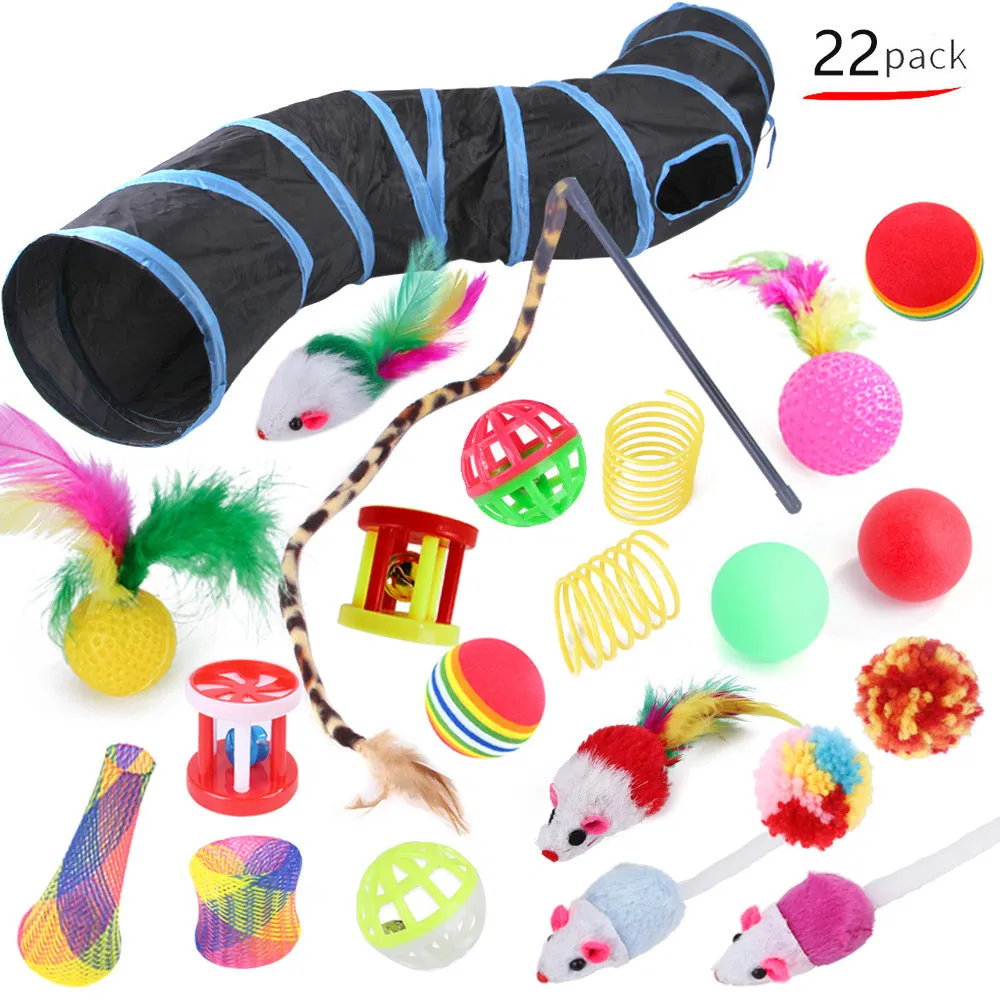 22 Pack Funny Cat Interactive Combination Toys