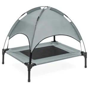 30in Raised Cooling Dog Bed w/ Removable Canopy