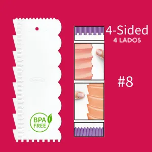 4-Sided Plastic Cake Decorating Comb #8 (3" X 9")