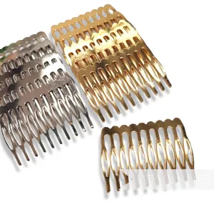 5.5cm Basic Silver or Gold Metal Hair Comb