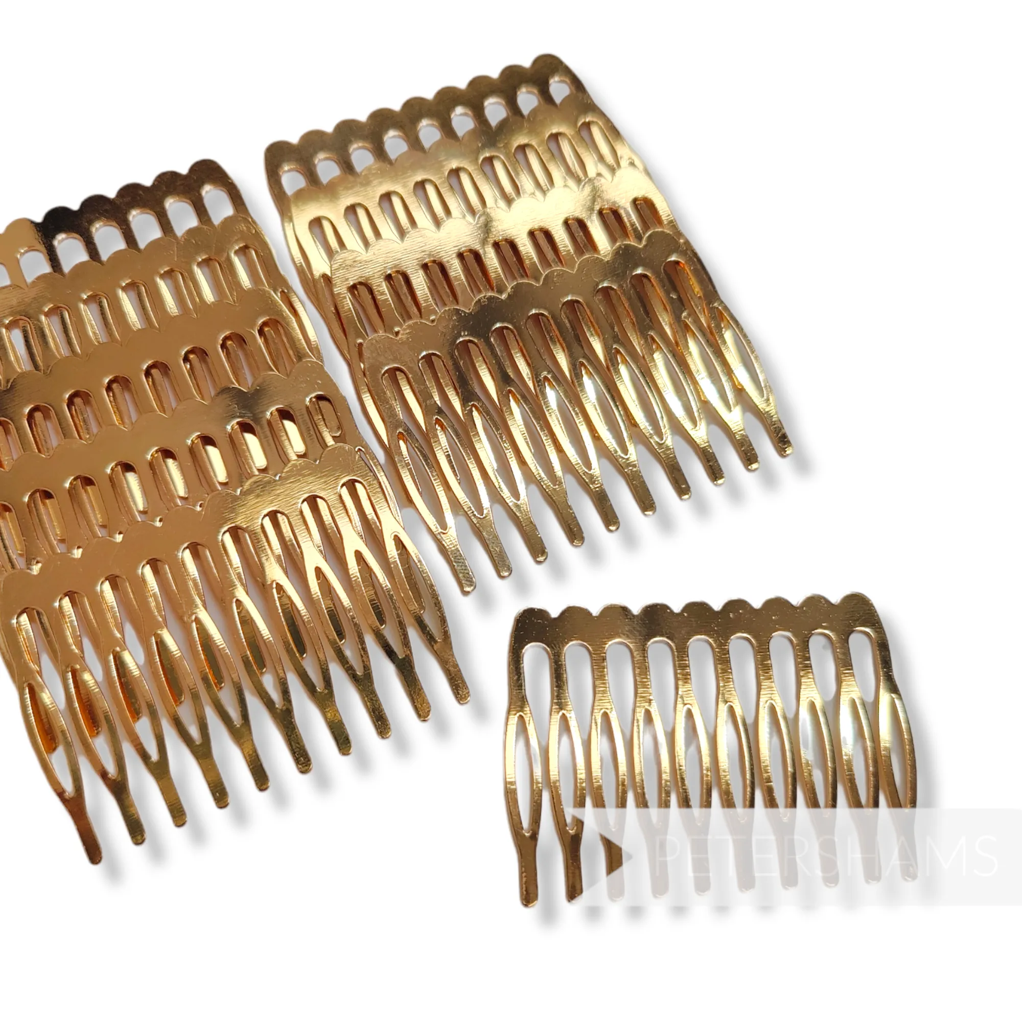 5.5cm Basic Silver or Gold Metal Hair Comb