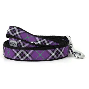 Bias Plaid Dog Leash Purple