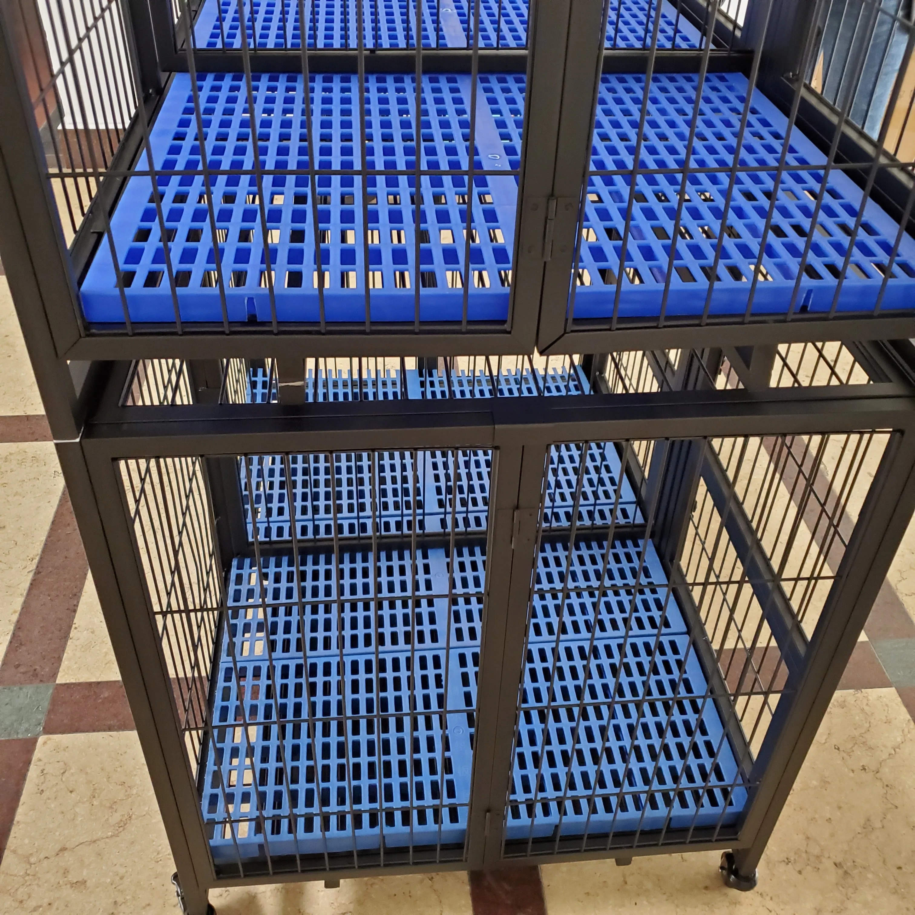 Carbon Steel Square tube   Wire Crate on wheels