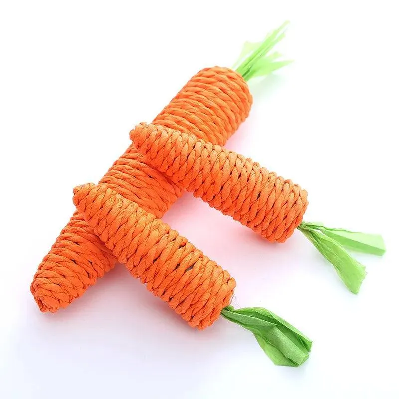 Carrot Paper Rope Chew Toy