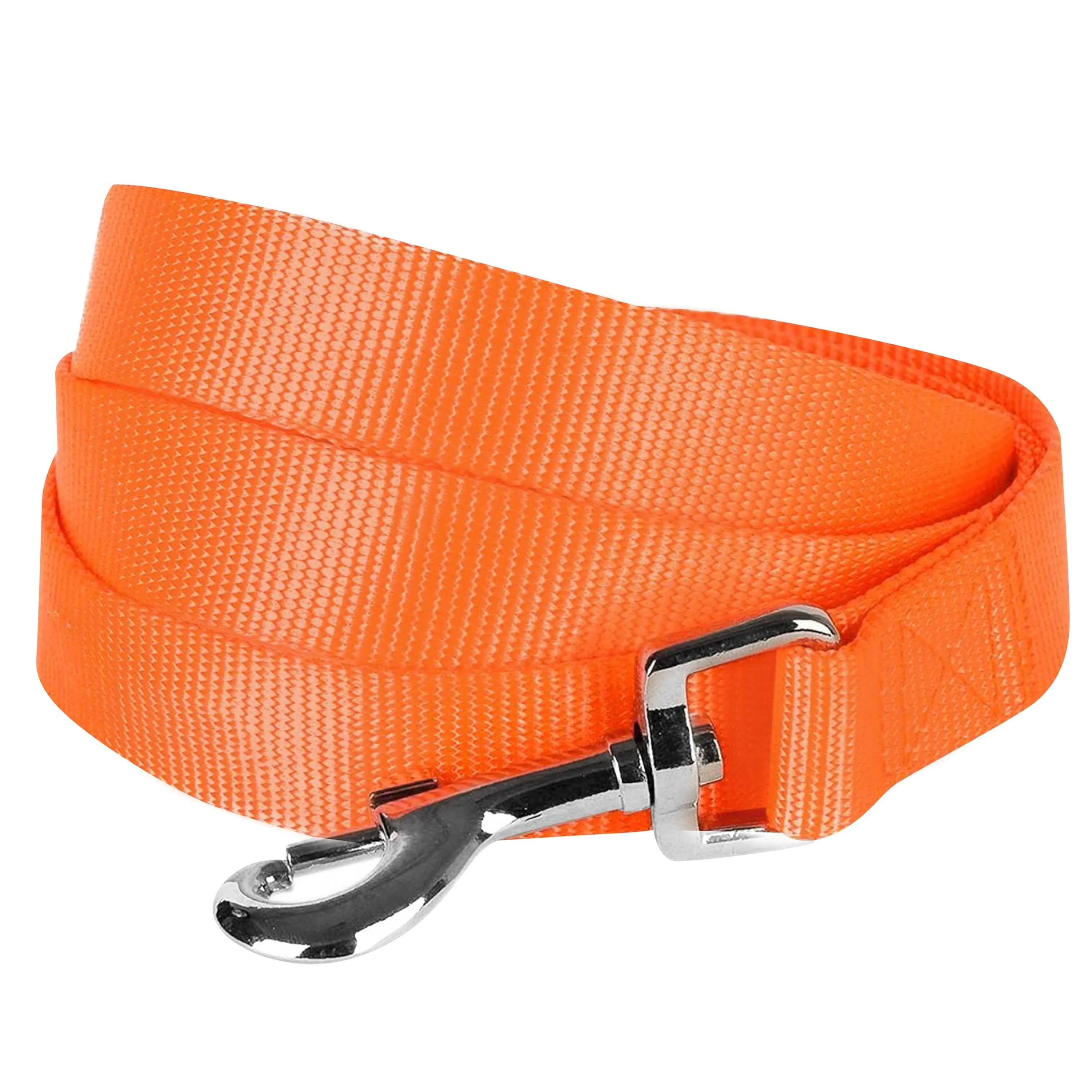 Classic Solid Color Dog Leash, Yellow/Orange