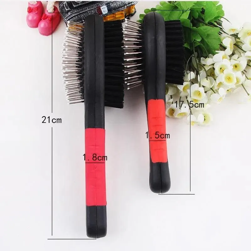 Double-Faced Long Hair Pet Comb Brush