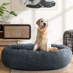 Extra Large Washable Pet Bed - Calming, Soft Plush - i.Pet