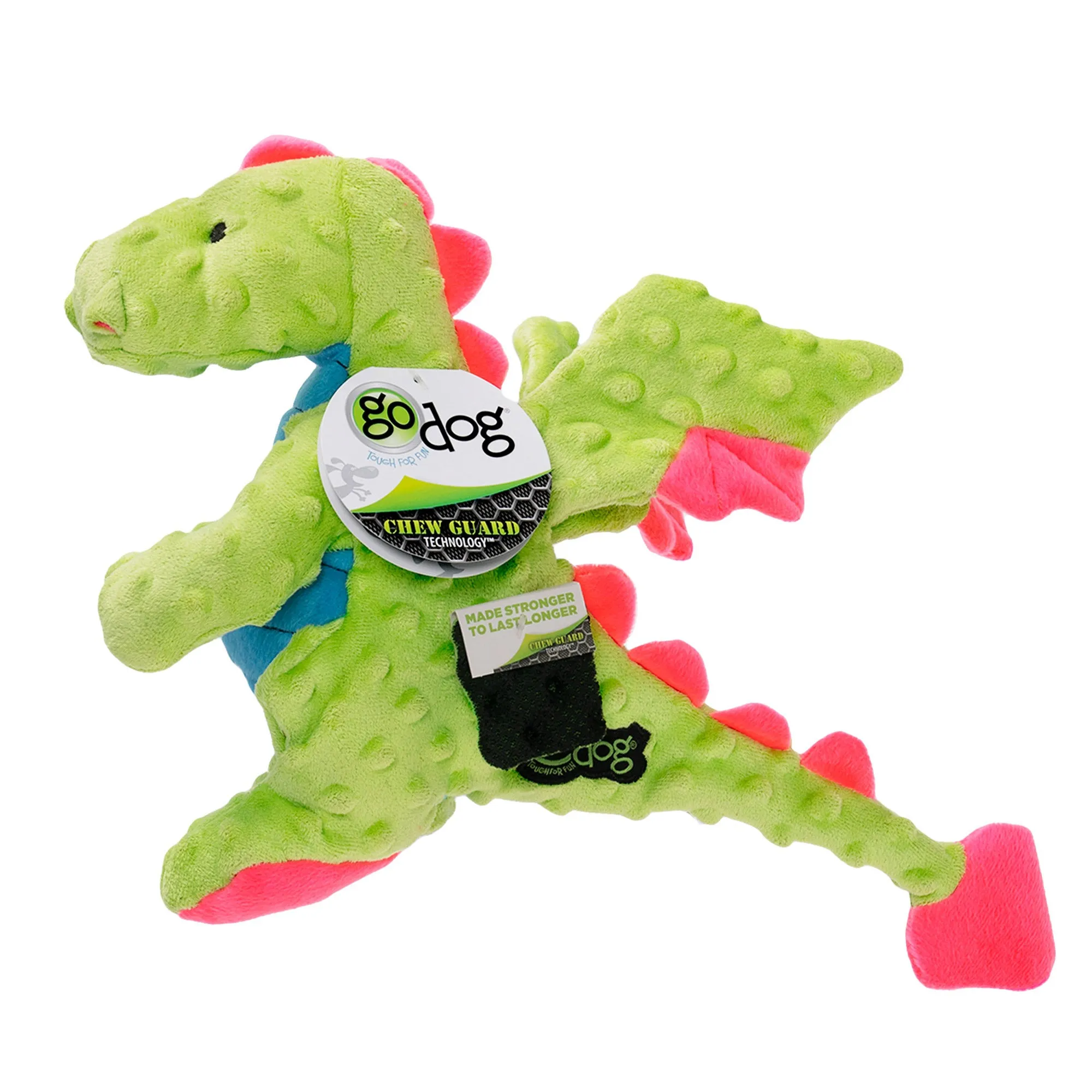 goDog - Dragons Squeaker Plush Pet Dog Toy