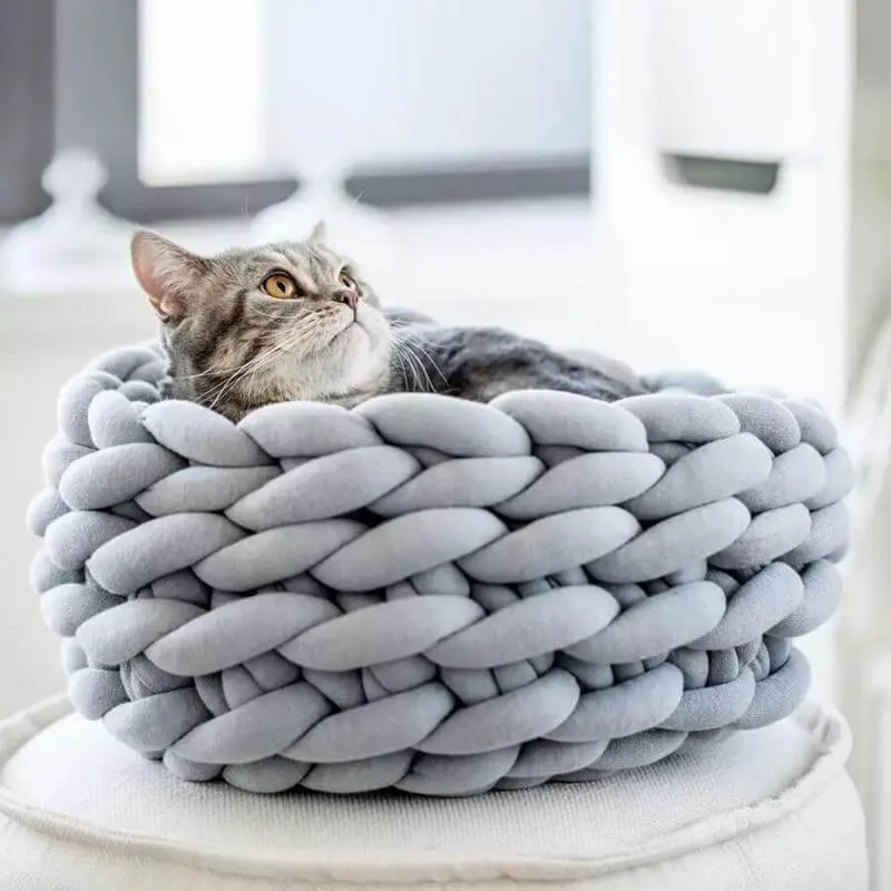 Handmade Knit Pet Bed