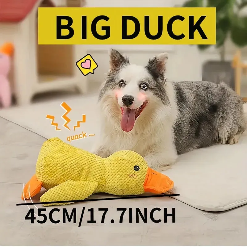 Interactive Duck Squeaky Plush Toy