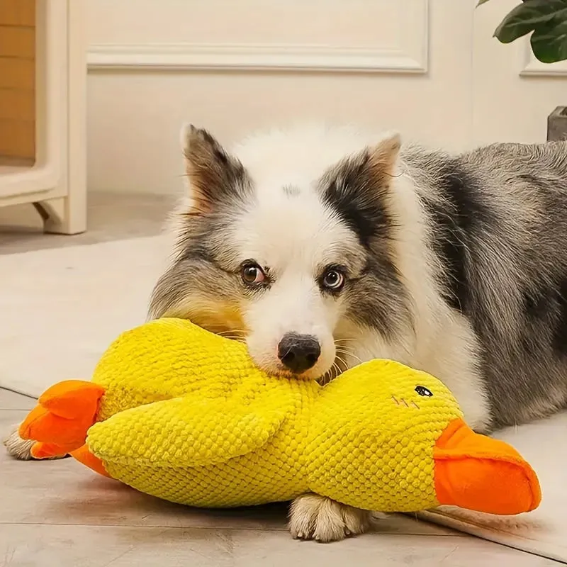 Interactive Duck Squeaky Plush Toy