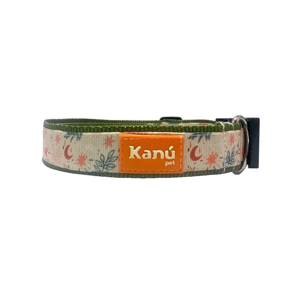 Kanu Pet Olive Green/ Foliage Moon Dog Collar