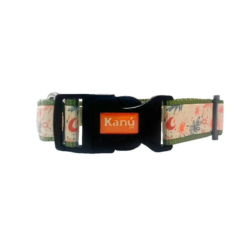 Kanu Pet Olive Green/ Foliage Moon Dog Collar