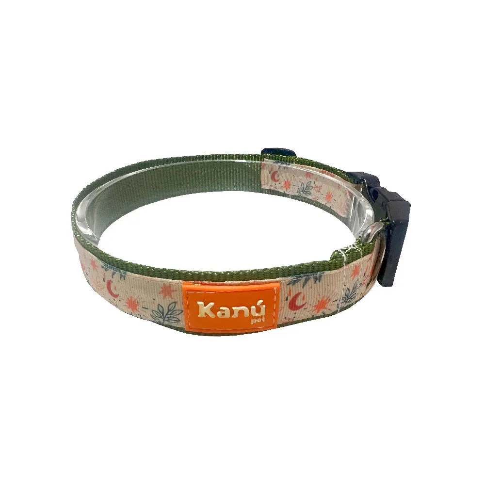 Kanu Pet Olive Green/ Foliage Moon Dog Collar