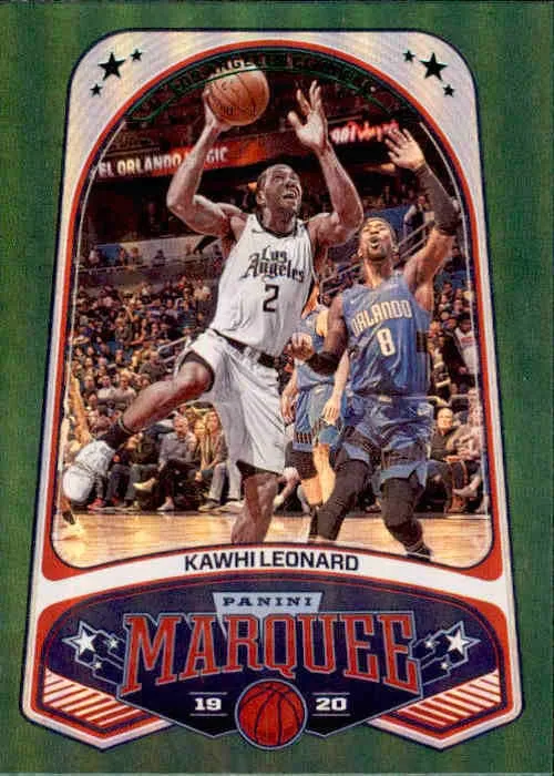 Kawhi Leonard, Green Foil Marquee, 2019-20 Panini Chronicles Basketball NBA