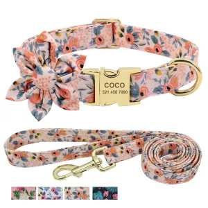 Lil' Bloomers Personalized Pet Collar and Leash