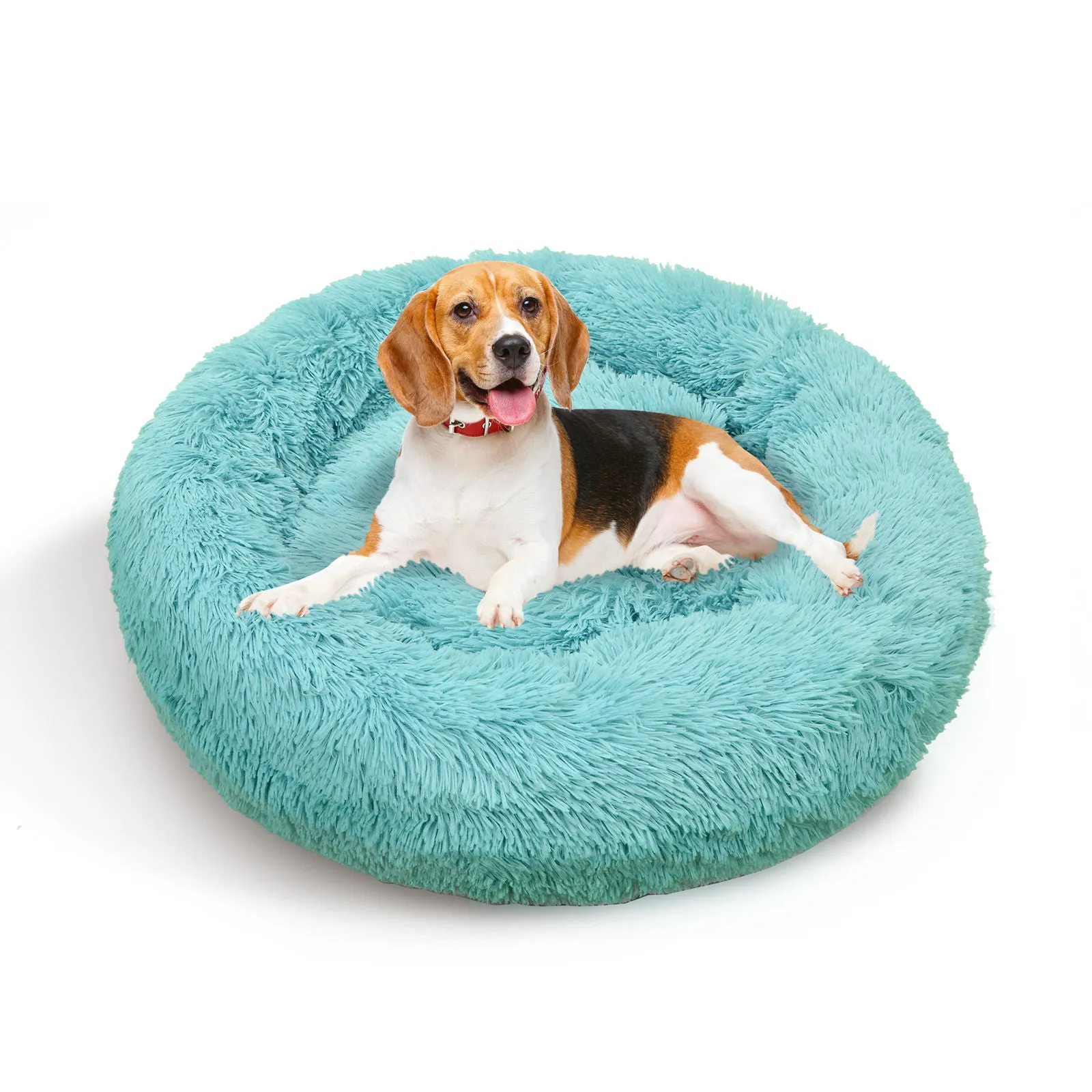 Luxurious Teal Dog Bed XXL, Plush, Non-Slip Base - Pawfriends