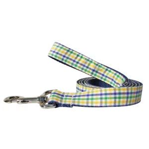 Mardi Gras Mambo Gingham Dog Leash