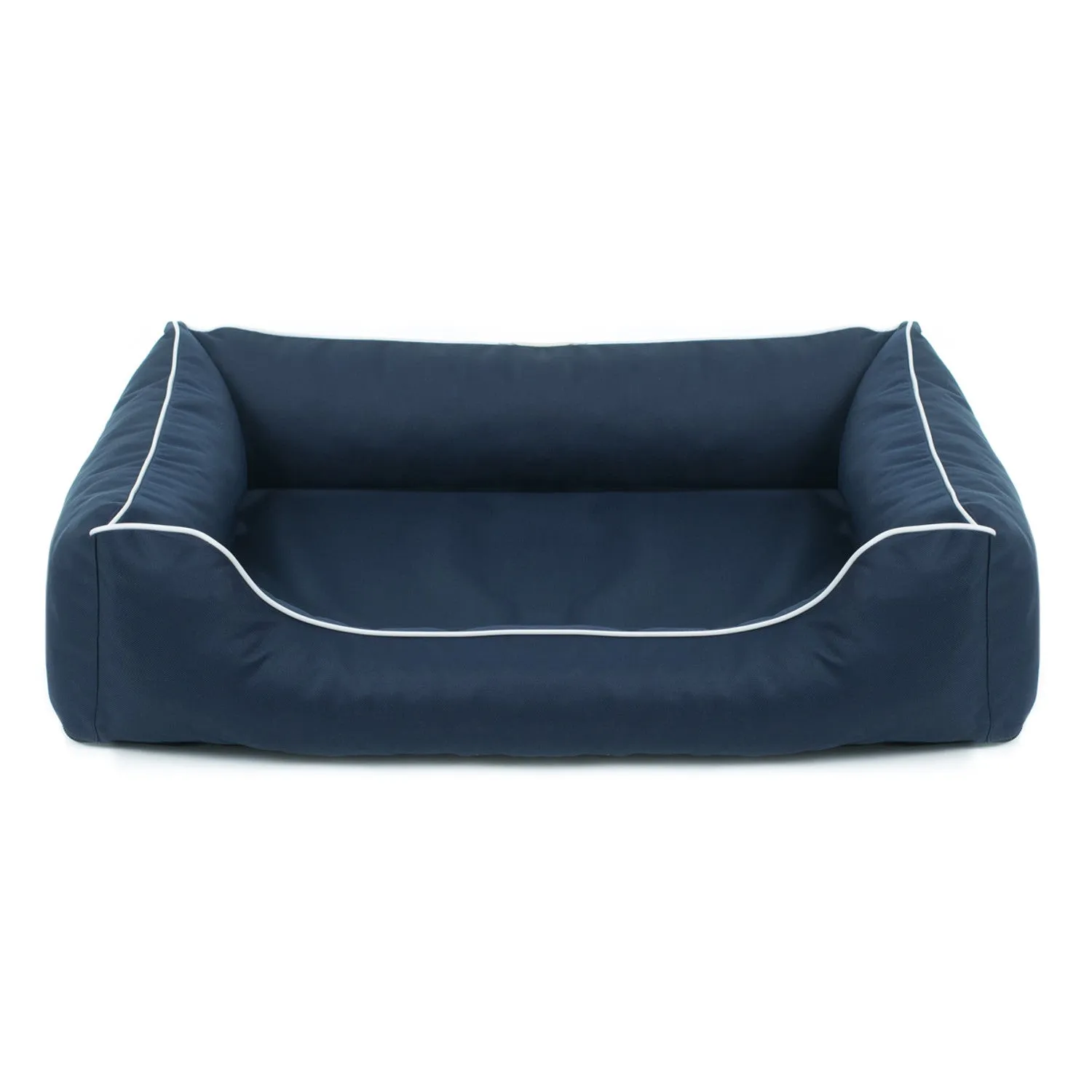 Mestizo Valencia Orthopedic Orthopedic Pet Bed Dog Basket Pet Bed Dog Sofa Cover Waterproof Polyester Fabric Cordura Outside Size: 80 x 60cm / Inside Size: 40x56cm Navy/White