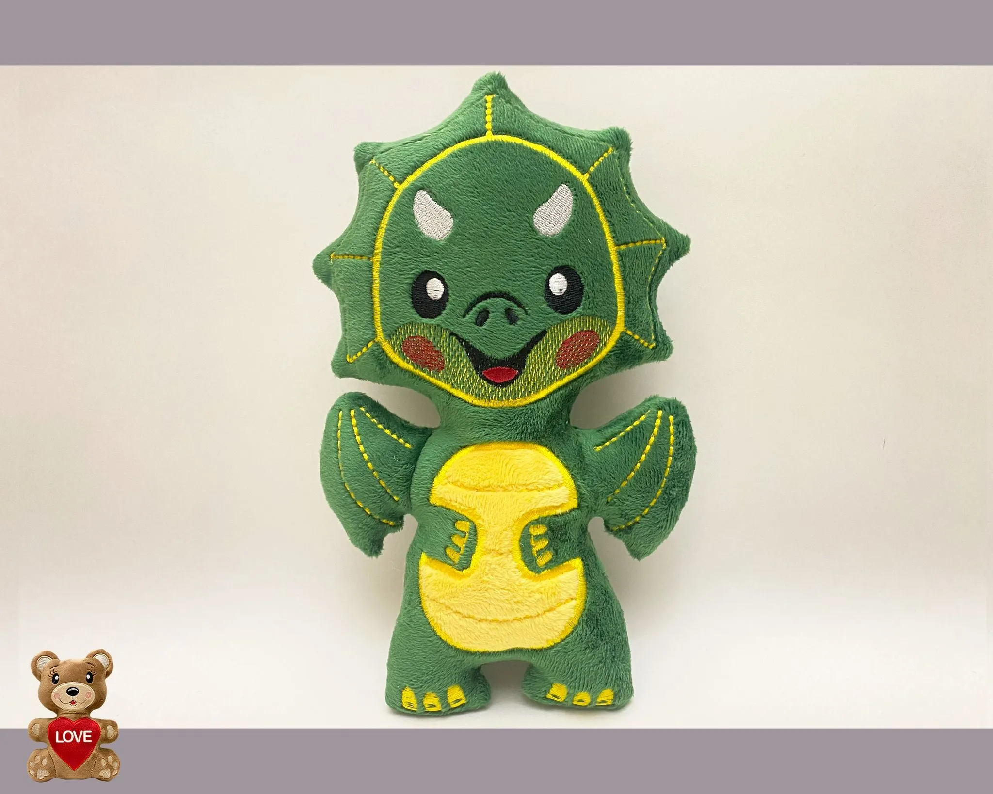 Personalised Green Dragon Stuffed toy - Custom Gifts For Children