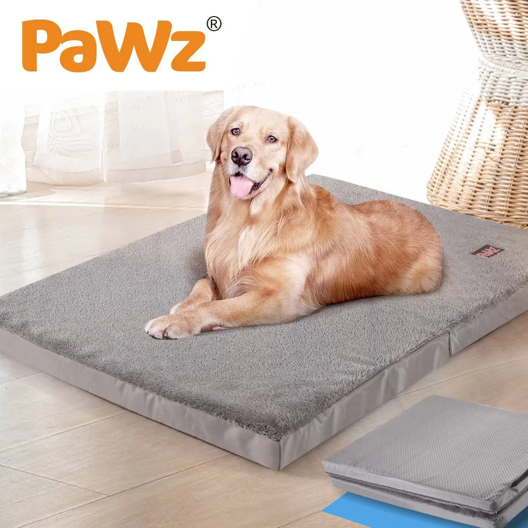 Pet Bed Foldable Dog Puppy Beds Cushion Pad Pads Soft Plush Black XXL