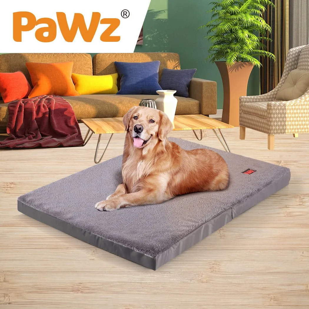 Pet Bed Foldable Dog Puppy Beds Cushion Pad Pads Soft Plush Black XXL