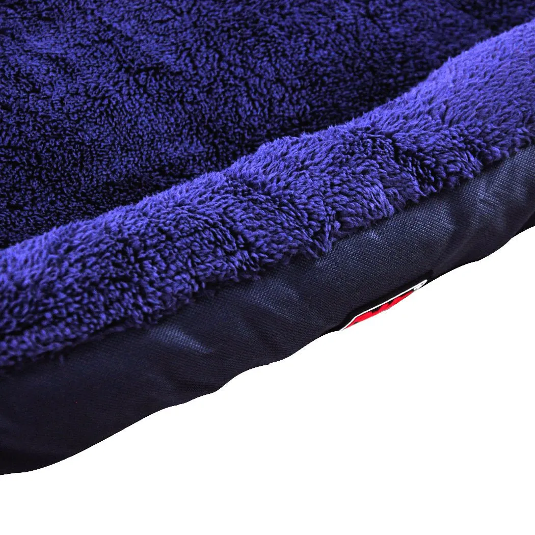 Pet Bed Mattress Dog Cat Pad Mat Cushion Soft Winter Warm Large Blue