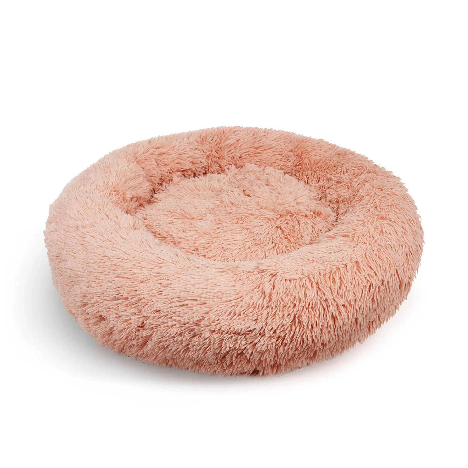 Pet Dog Bedding Warm Plush Round Comfortable Nest Comfy Sleeping kennel Pink Large 90cm