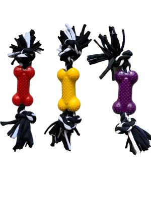 Pet Rope with Bone Toys Bite Resistant (Color May Vary)