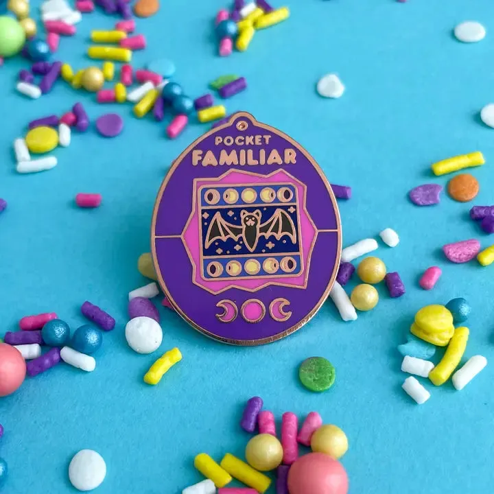 Pocket Familiar Bat Virtual Pet - Enamel Pin