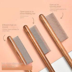 Premium Stainless Steel Cat Comb - Pet Grooming Essential