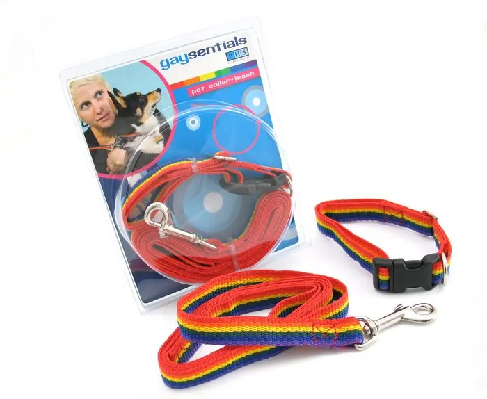 Rainbow Collar and Leash set