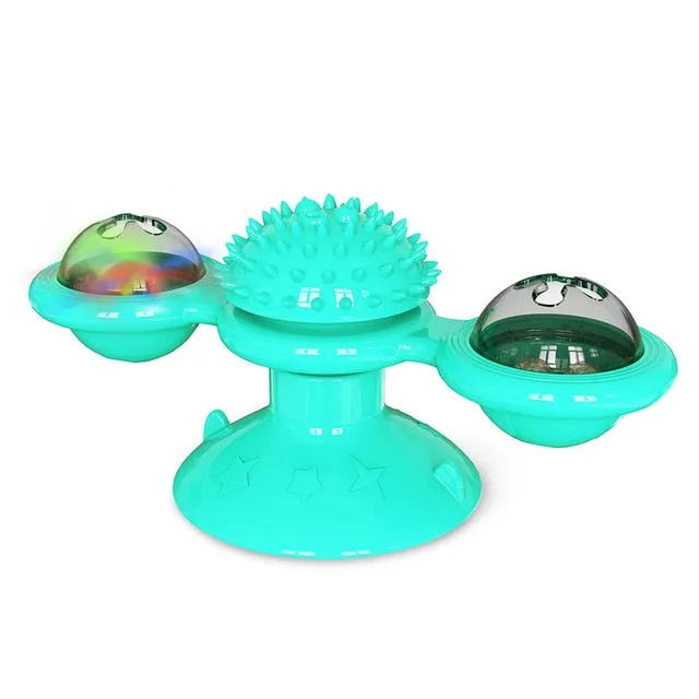 Rotatable Cat Massage Interactive Windmill Toy