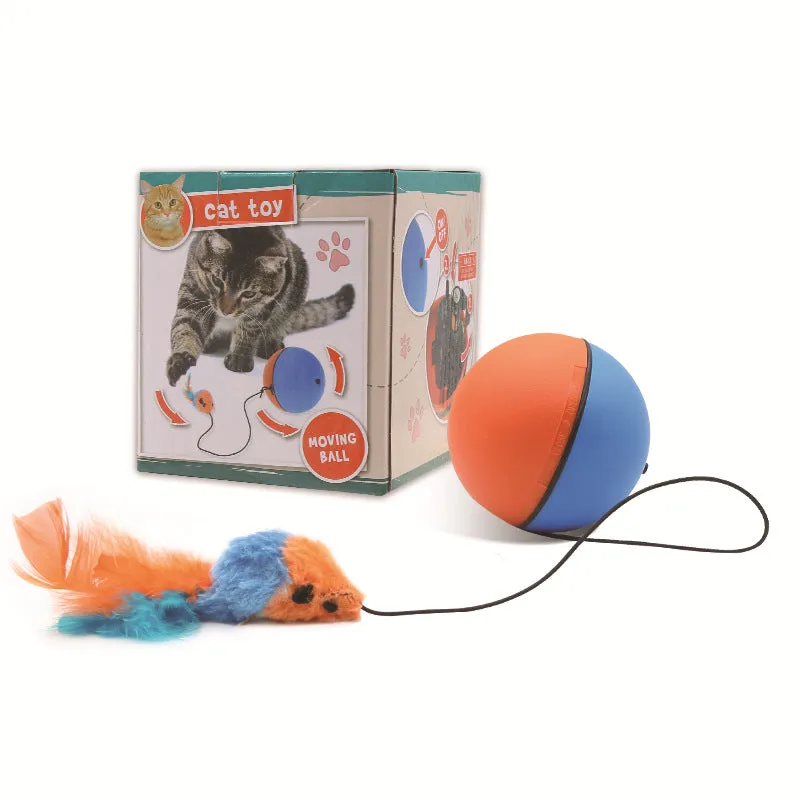 Smart Interactive Cat Toy Ball with Long Tail Teaser