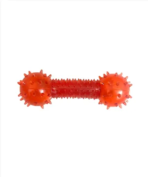 Soft Spiky Dumbell Squeaky Dog Toy