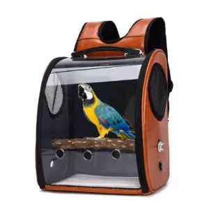 Space Capsule Bird Carrier Travel Birdcage Backpack