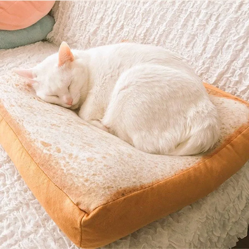 Toast Bread Warm Cat Bed