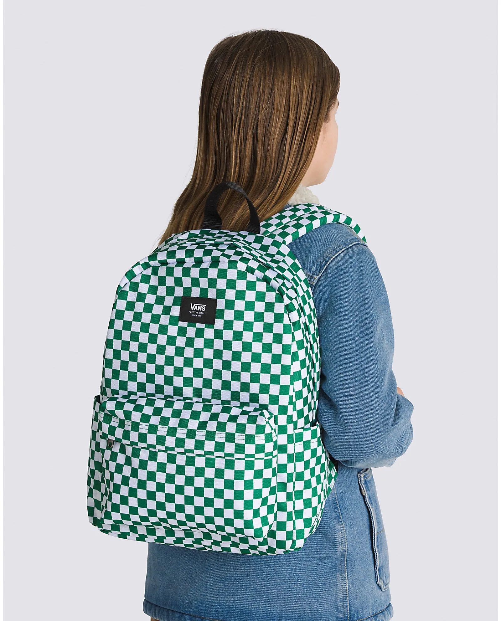 VANS Kids Old Skool Grom Check Backpack - Verdant Green